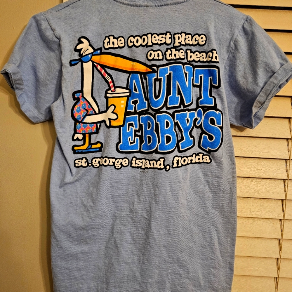 Vintage aunt ebby's shirt st. George island Florida double sided